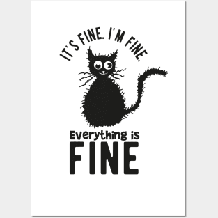 fine funny cat Posters and Art